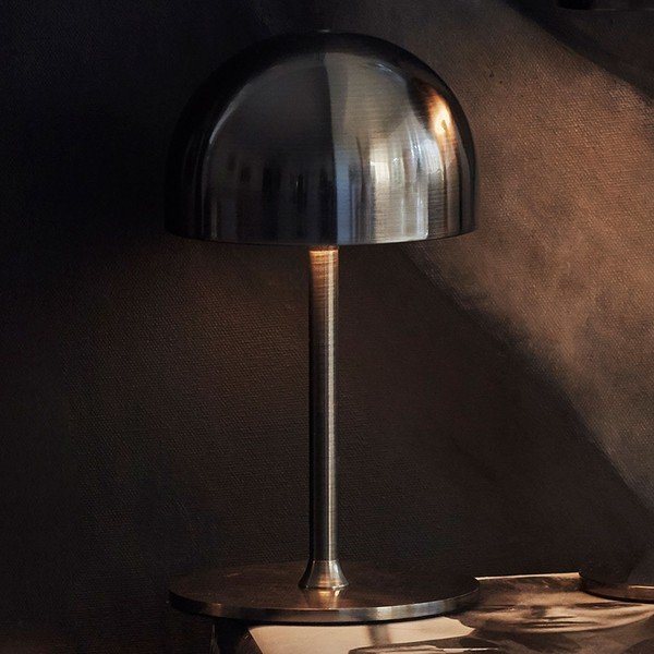 Тъмносива LED настолна лампа с дистанционно управление с метален абажур (височина 22 cm) Tim – Sirius-image-2