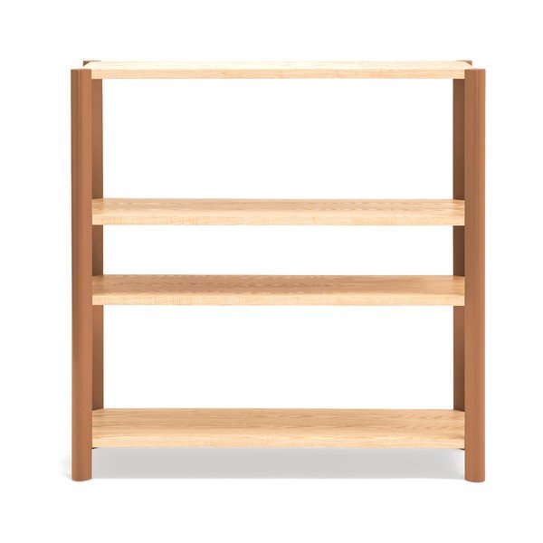 Стелаж от декор от дъб  в тухлен цвят/в светло естествен цвят 126x128x43 cm Bona – Teulat