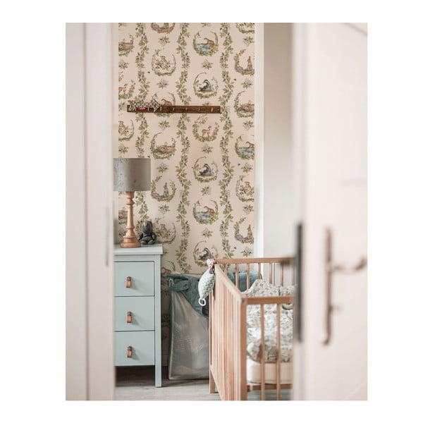 Хартиен детски тапет 100 cm x 280 cm Animals in the Circles – Dekornik-image-1