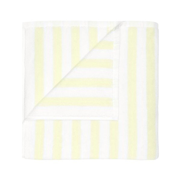 Светложълта/бяла хавлиена кърпа от органичен памук от тери 70x140 cm Arto – Blomus