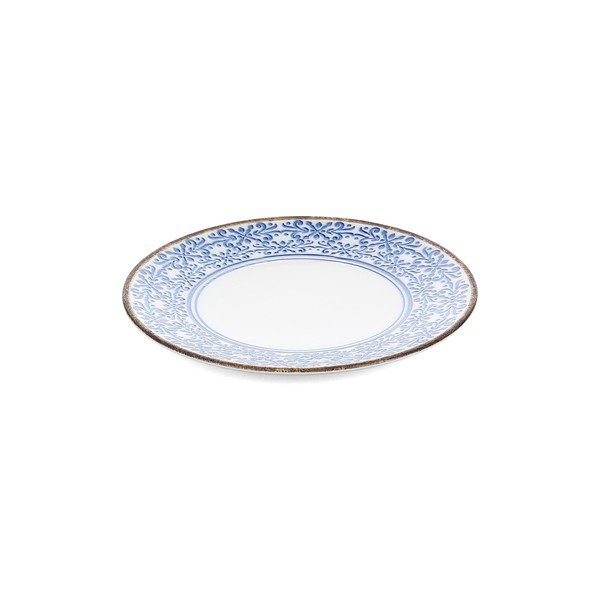 Бяла/синя десертна порцеланова чиния ø 21 cm Azul – BonBistro-image-2
