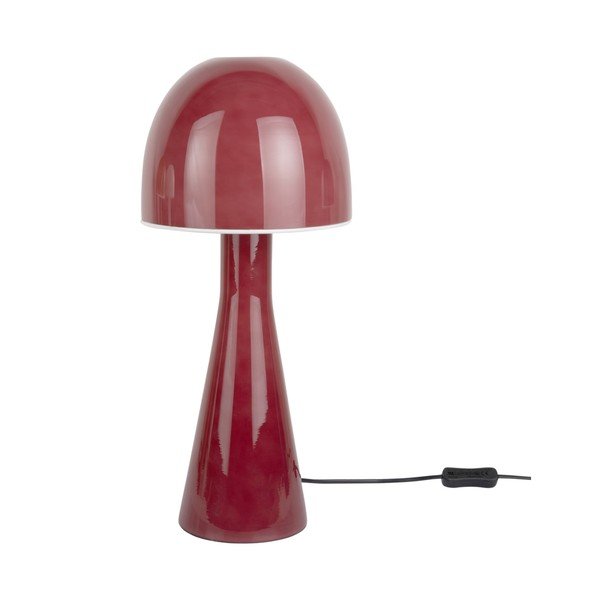 Червена настолна лампа със стъклен абажур (височина 45 cm) Bombin – Leitmotiv