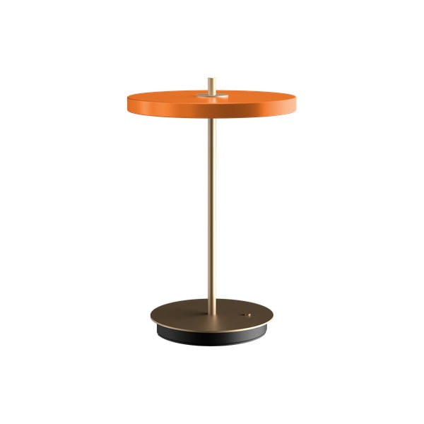 Оранжева LED затъмняваща се настолна лампа с метален абажур (височина 31 cm) Asteria Move – UMAGE