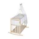 Люлка в естествен цвят с място за съхранение и сенник 90x45 cm Liebhabär - Roba