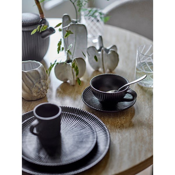 Черна керамична чаша за капучино 200 ml Neri – Bloomingville-image-2