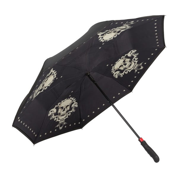 Черен чадър за голф Skull FlicFlac, ø 110 cm - Von Lilienfeld