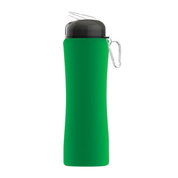 Revoluční sportovní lahev Sili-Squeeze, zelená, 650 ml