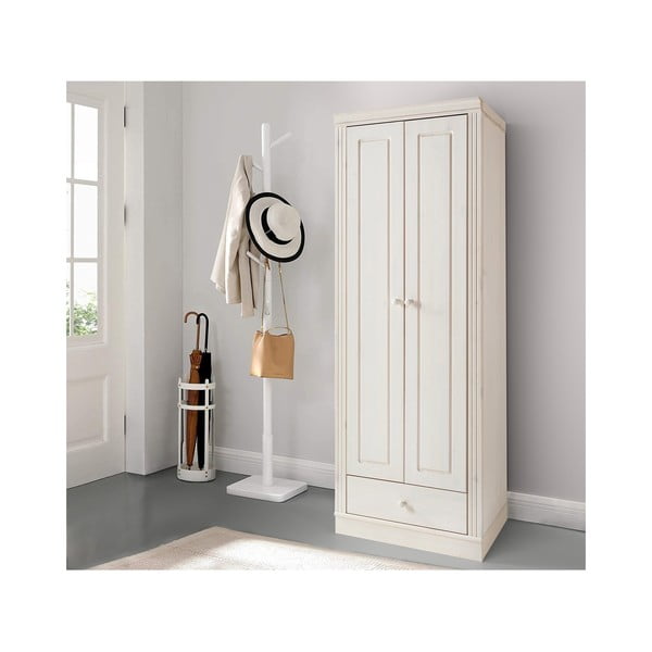Бял гардероб от масивен бор 65x180 cm Anita – Støraa-image-1