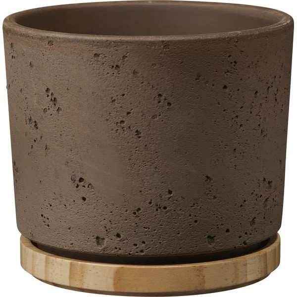 Тъмно сив керамичен съд, ø 16 cm - Big pots