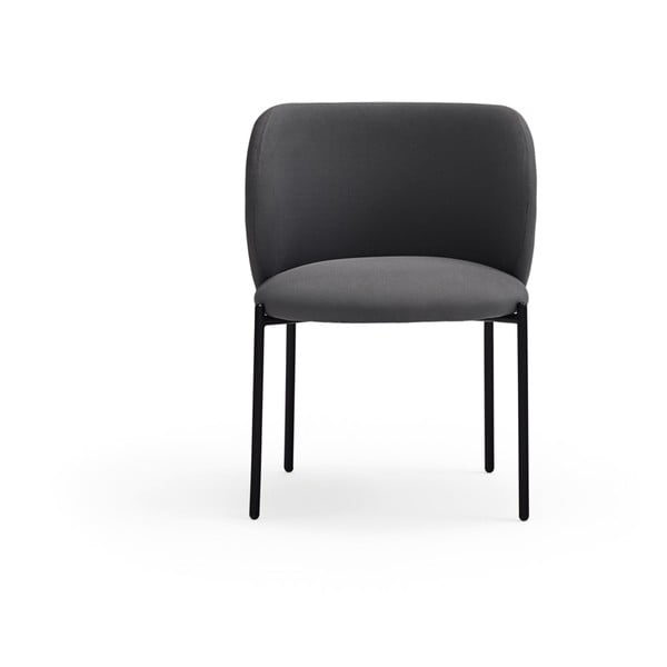 Тъмносиви тапицирани трапезни столове в комплект 2 бр. Mogi – Teulat-image-3