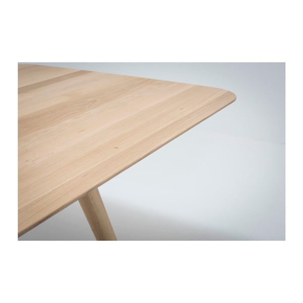 Трапезна маса от масивна дъбова дървесина , 220 x 90 cm Stafa - Gazzda-image-3
