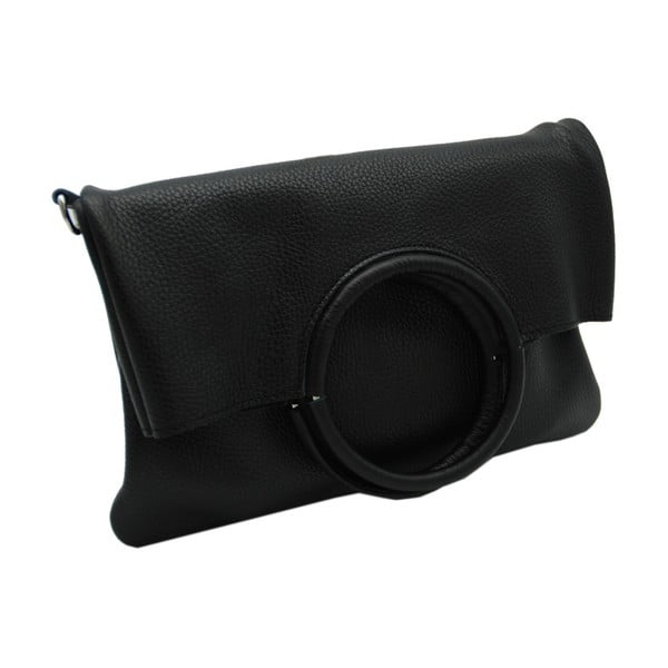 Черна чанта / портмоне от естествена кожа Lernie - Andrea Cardone