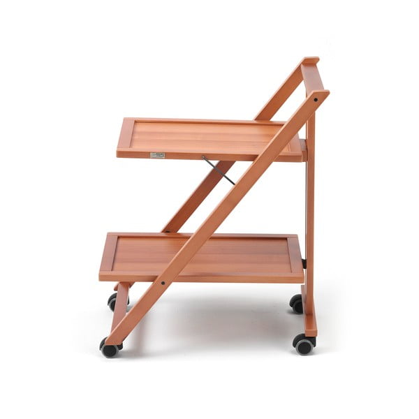 Pojízdný servírovací stolek z bukového dřeva Arredamenti Italia Simpaty