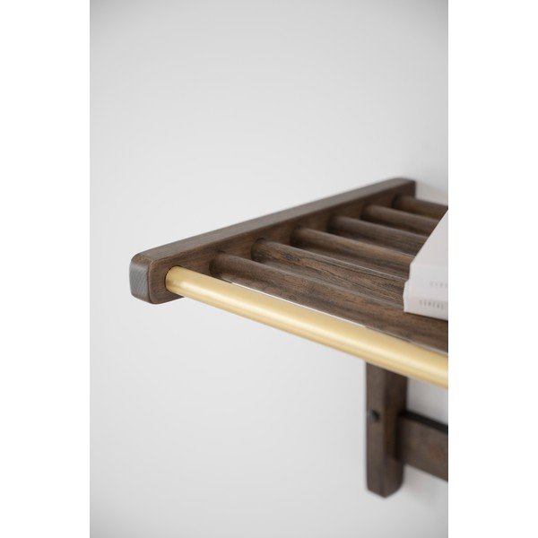 Тъмнокафява дъбова закачалка за стена Inverness - Rowico-image-1