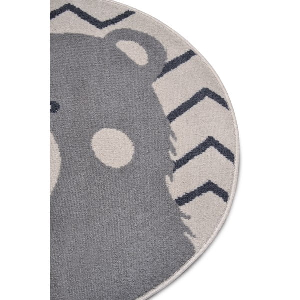 Сив детски килим ø 140 cm Bear - Hanse Home-image-1