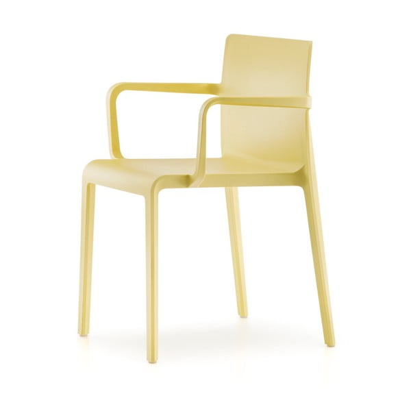 Žlutá židle s područkou Pedrali Volt