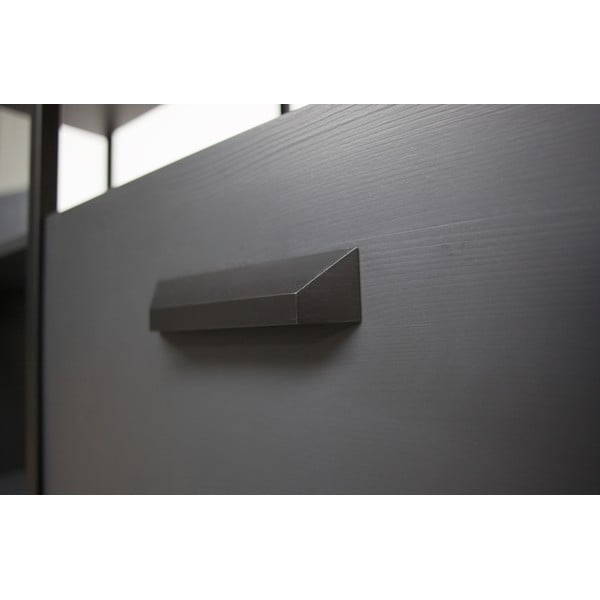 Черен дървен рафт с 4 чекмеджета Legacy - BePureHome-image-1