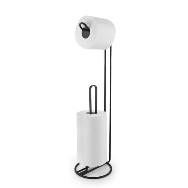 Черен държач за тоалетна хартия с държач Origin - Metaltex-image-2