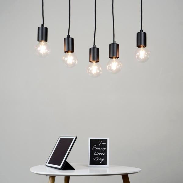 Черна висяща лампа с пет рамена Basic Cero - Sotto Luce-image-2