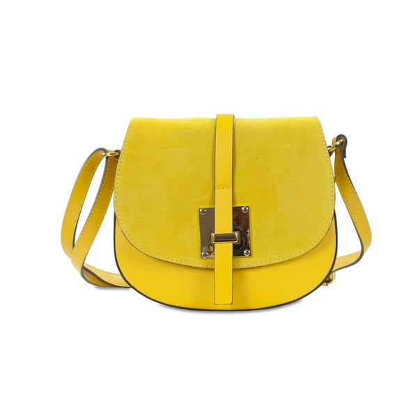 Жълта кожена чанта Doli - Infinitif