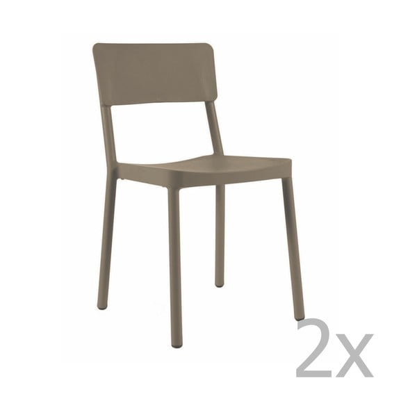 Комплект от 2 шоколадовокафяви градински стола Lisboa - Resol