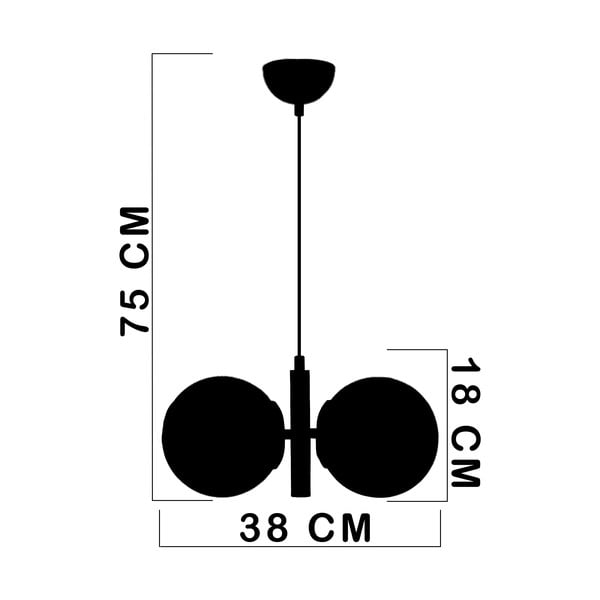 Висяща лампа със стъклен абажур в златисто и бяло ø 15 cm Monera - Squid Lighting-image-2