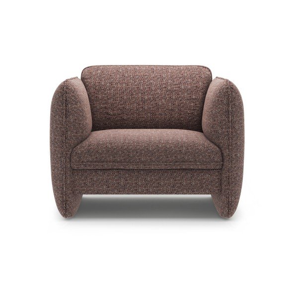 Кафяво шенилово кресло Georgia – Micadoni -image-2