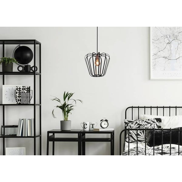 Черно метално висящо осветително тяло ø 35 cm Jonas - Candellux Lighting-image-1