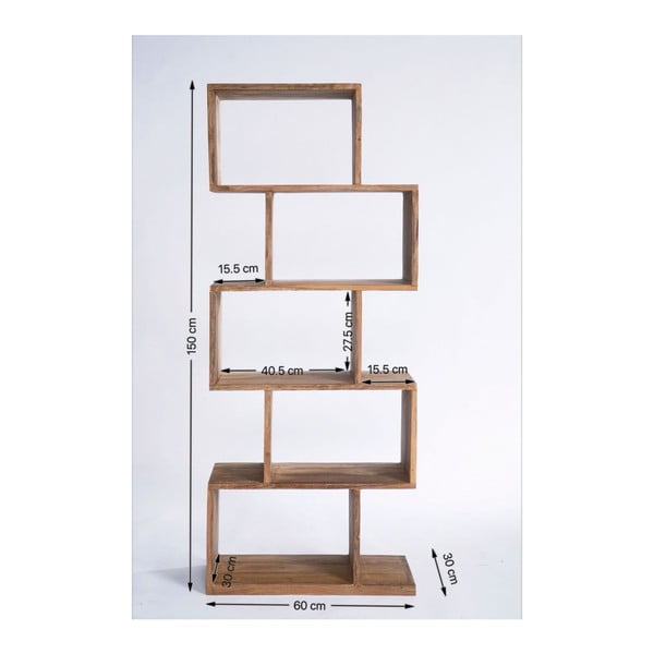 Библиотека от масивна дървесина от шишам 60x150 cm Fur - Kare Design-image-4