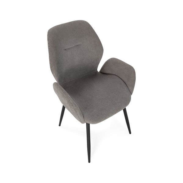 Сиви тапицирани трапезни столове в комплект 2 бр. Ansu – Marckeric-image-3