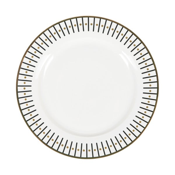 Керамична чиния с декоративен ръб Ивици, ø 28 cm - Miss Étoile