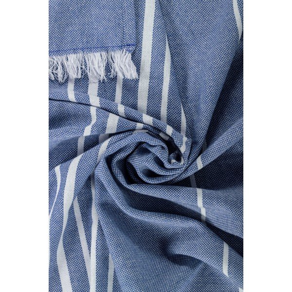 Синьо  памучно одеяло 150x200 cm Solene – Tiseco Home Studio-image-1