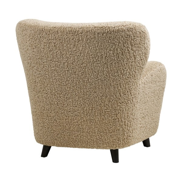 Светлокафяво кресло от прежда с примки от букле Lunaro – House Nordic-image-4