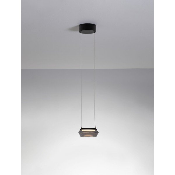 Матово черно стъклено LED висящо осветително тяло ø 14 cm Jailyn – Nova Luce-image-4