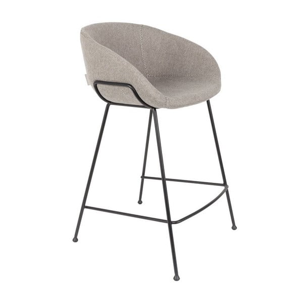 Комплект от 2 сиви бар столове , височина на седалката 65 cm Feston - Zuiver