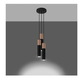 Черна висяща лампа ø 6 cm Paul - Nice Lamps