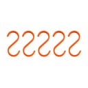 Оранжеви висящи метални куки в комплект от 5 бр. Hang-it – Mette Ditmer Denmark