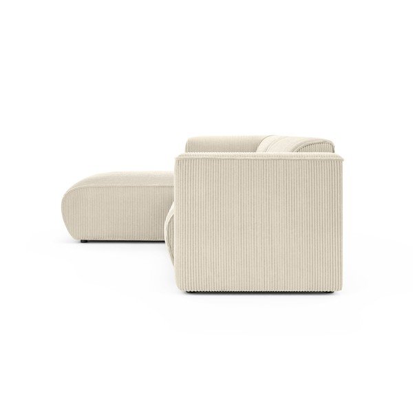 Бежов ъглов диван от рипсено кадифе (ляв ъгъл) Merid  – Ropez-image-3