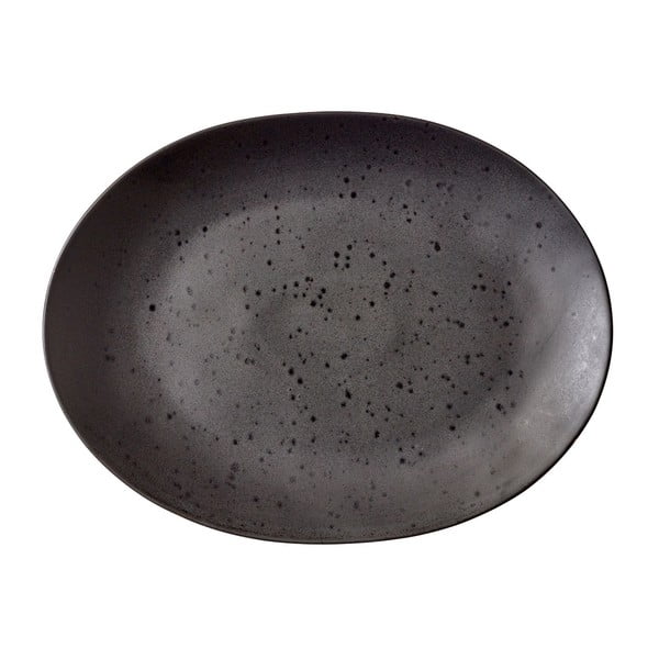 Черна керамична чиния за сервиране Mensa, 30 x 22,5 cm Stentøj - Bitz