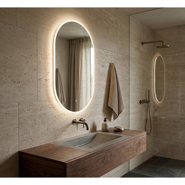 Стенно огледало със светлина 50x80 cm Eclipse – Bonami Essentials-image-1