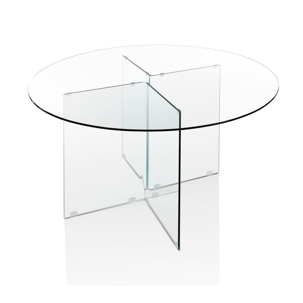 Стъклена кръгла трапезна маса ø 130 cm Kaya – Tomasucci-image-3