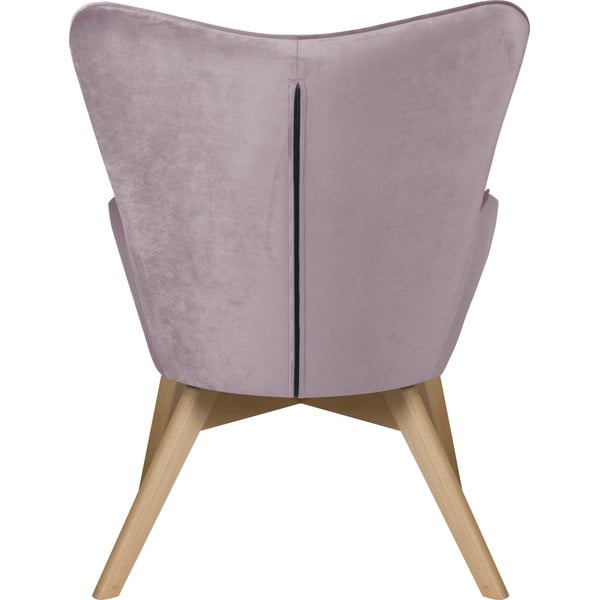 Кадифен фотьойл с табуретка лавандула Niko – Ropez-image-4