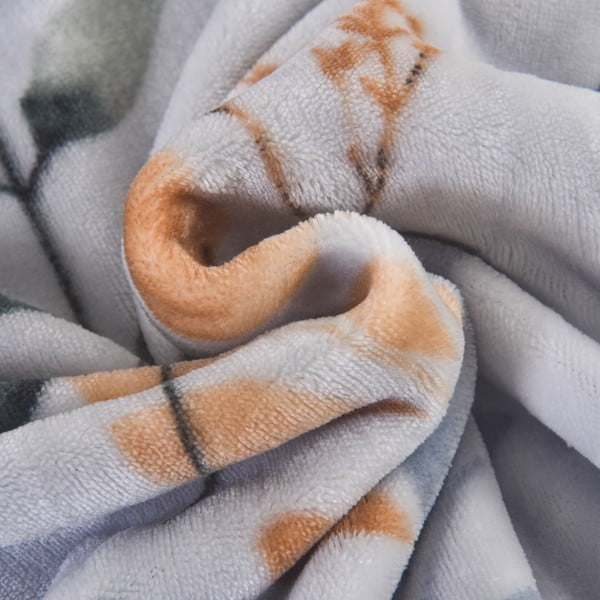 Сиво-синьо единично  спално бельо от микроплюш 140x200 cm Greta – My House-image-1