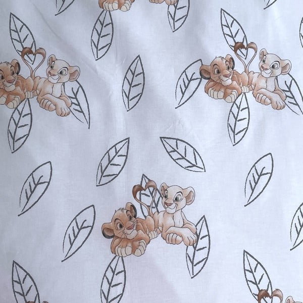 Светложълто единично  памучно детско спално бельо със светещ ефект 140x200 cm Lion King "Best friends" – Jerry Fabrics-image-4