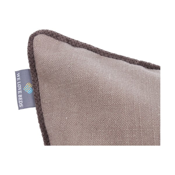 Тъмнокафява калъфка за възглавница Dark Chocolate, 50 x 50 cm Flax - WeLoveBeds-image-1