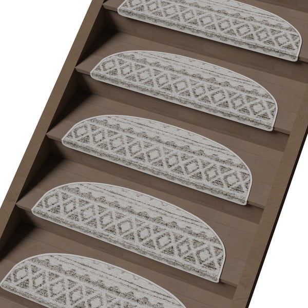 Кремави килимчета за стълби в комплект от 16 части 20x65 cm Cottage Warmth - Vitaus-image-1