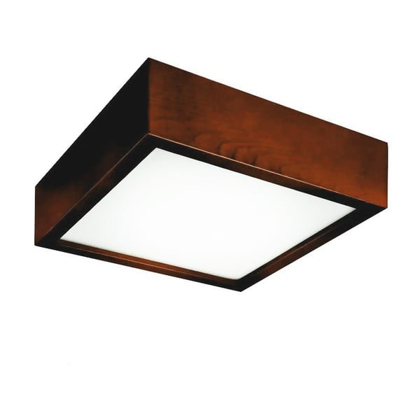 Кафява квадратна лампа за таван Plafond, 27,5 x 27,5 cm - LAMKUR