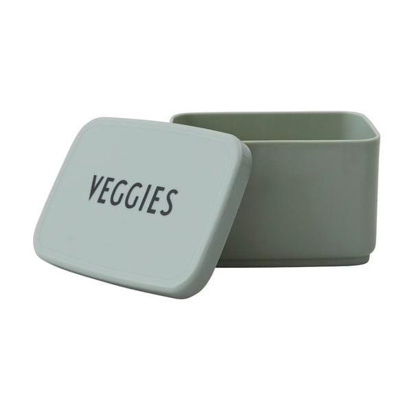 Светлозелена кутия за закуски Veggies, 8,2 x 6,8 cm - Design Letters