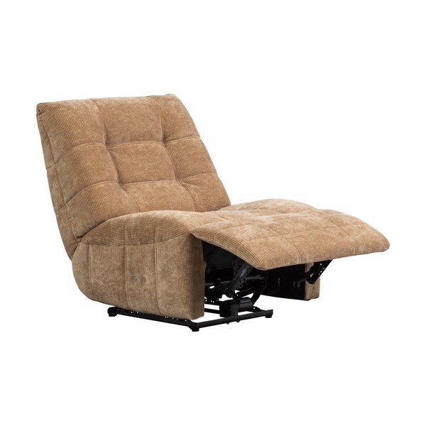 Светлокафяво кресло с регулируем наклон от рипсено кадифе Hein – WOOOD-image-4