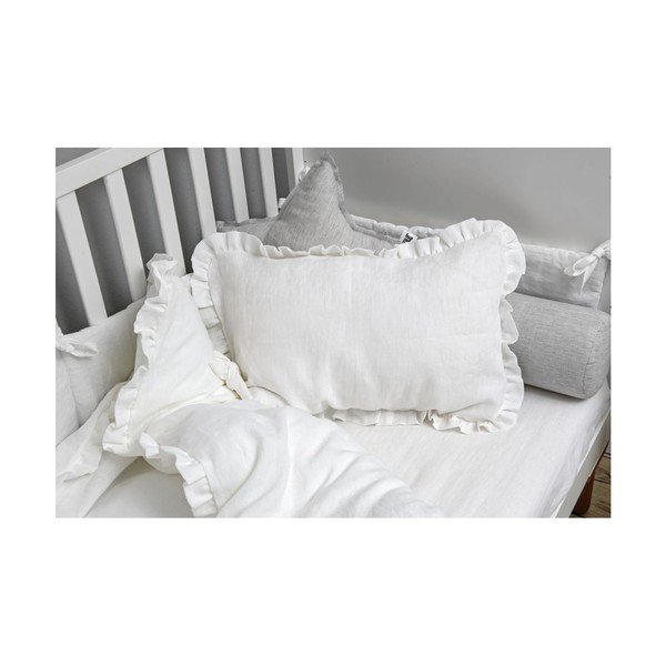 Бял бебешки чаршаф Снежанка, 90 x 200 cm - BELLAMY-image-2